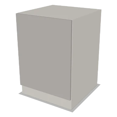 Trashcan cabinet in Micro Shaker Off White