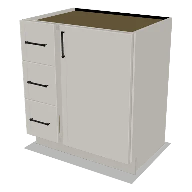 VSD30L cabinet in Micro Shaker Off White
