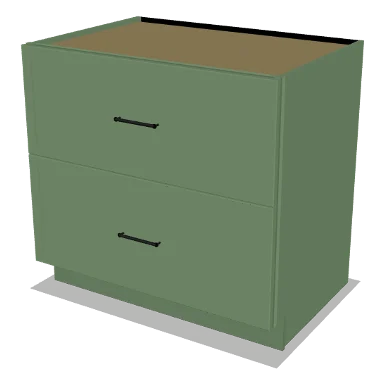 2DB36 cabinet in Micro Shaker Sage Green