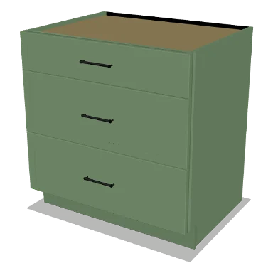 3DB33 cabinet in Micro Shaker Sage Green