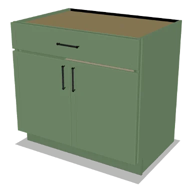 B36 cabinet in Micro Shaker Sage Green