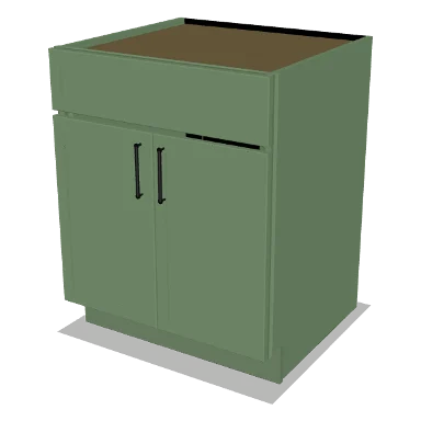 SB27 cabinet in Micro Shaker Sage Green