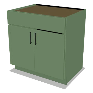 SB33 cabinet in Micro Shaker Sage Green