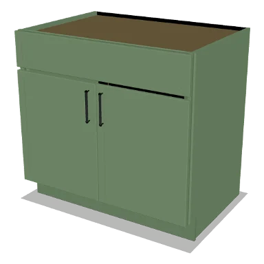 SB36 cabinet in Micro Shaker Sage Green