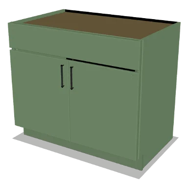 SB39 cabinet in Micro Shaker Sage Green