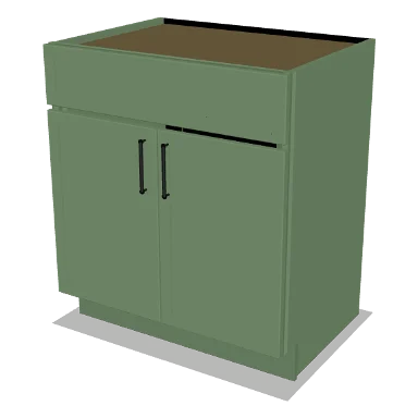 VSB30 cabinet in Micro Shaker Sage Green