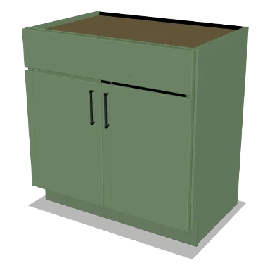 VSB33 cabinet in Micro Shaker Sage Green