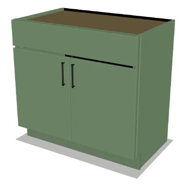 VSB36 cabinet in Micro Shaker Sage Green
