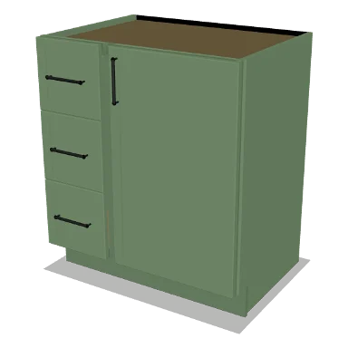 VSD30L cabinet in Micro Shaker Sage Green