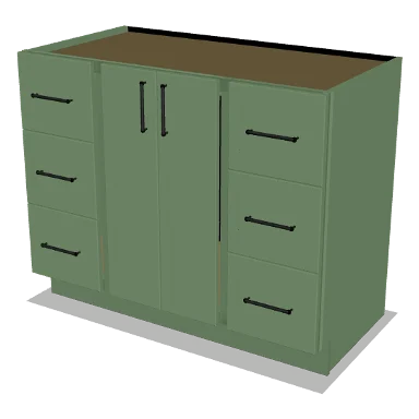 VSDB42 cabinet in Micro Shaker Sage Green