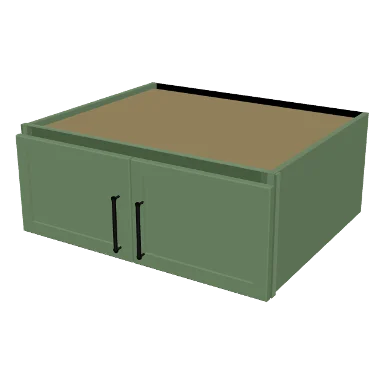 W301224 cabinet in Micro Shaker Sage Green