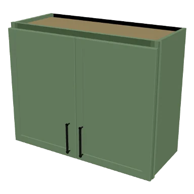 W3024 cabinet in Micro Shaker Sage Green