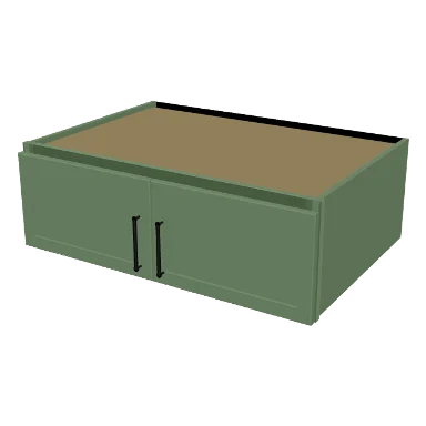 W361224 cabinet in Micro Shaker Sage Green