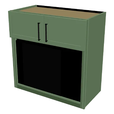 WMO3030 cabinet in Micro Shaker Sage Green