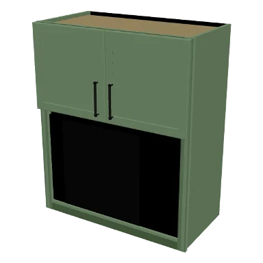 WMO3036 cabinet in Micro Shaker Sage Green