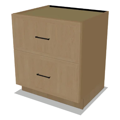 2DB30 cabinet in Micro Shaker White Oak