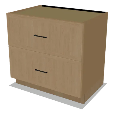 2DB36 cabinet in Micro Shaker White Oak