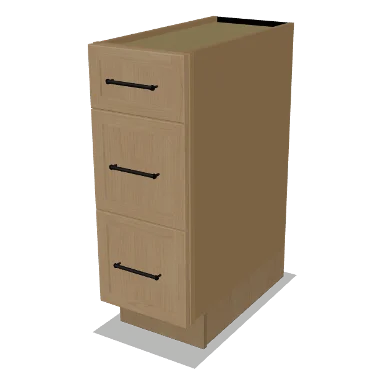 3DB12 cabinet in Micro Shaker White Oak