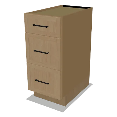 3DB15 cabinet in Micro Shaker White Oak