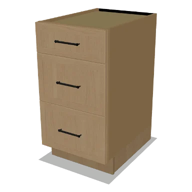 3DB18 cabinet in Micro Shaker White Oak