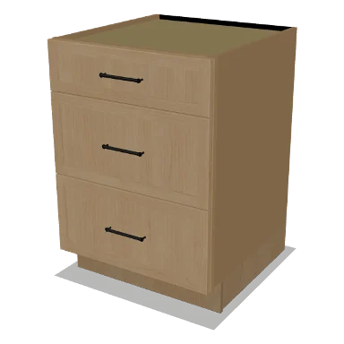 3DB24 cabinet in Micro Shaker White Oak