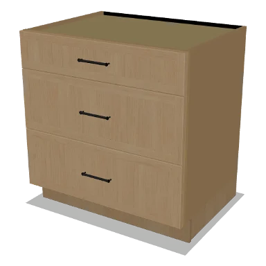 3DB33 cabinet in Micro Shaker White Oak