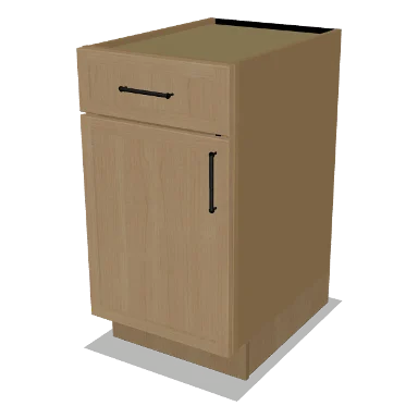 B18-Trash cabinet in Micro Shaker White Oak