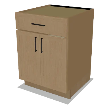 B24 cabinet in Micro Shaker White Oak