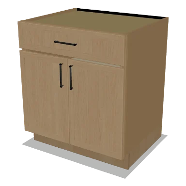 B30 cabinet in Micro Shaker White Oak