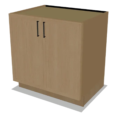 B33FH cabinet in Micro Shaker White Oak