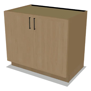 B39FH cabinet in Micro Shaker White Oak