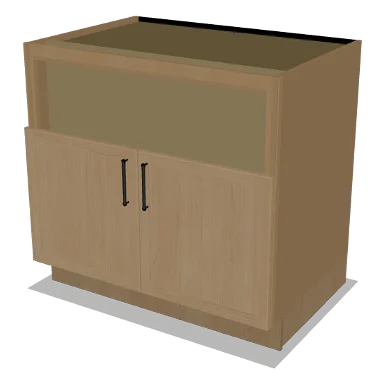 FSB36 cabinet in Micro Shaker White Oak