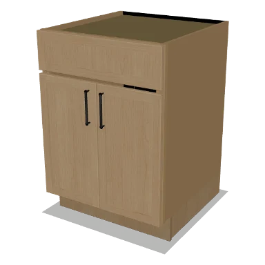 SB24 cabinet in Micro Shaker White Oak