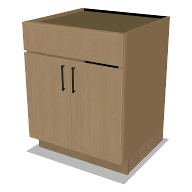 SB27 cabinet in Micro Shaker White Oak