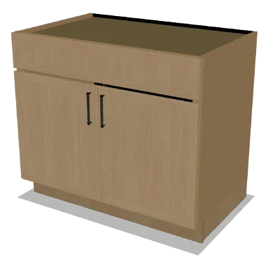 SB39 cabinet in Micro Shaker White Oak