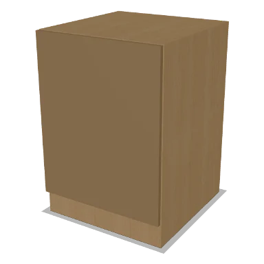 Trashcan cabinet in Micro Shaker White Oak