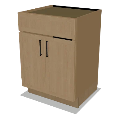 VSB24 cabinet in Micro Shaker White Oak