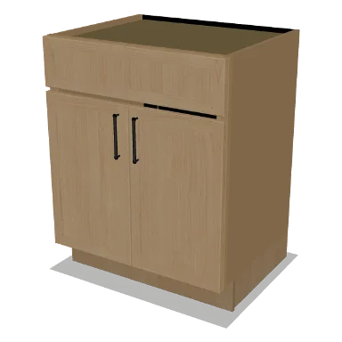 VSB27 cabinet in Micro Shaker White Oak