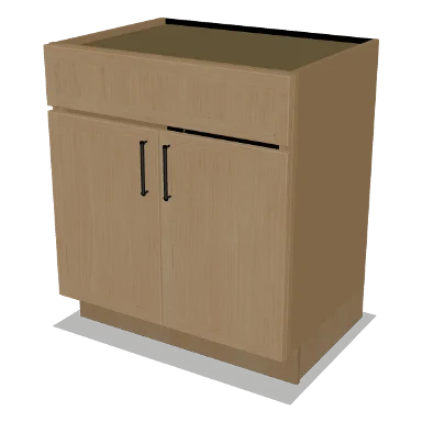 VSB30 cabinet in Micro Shaker White Oak