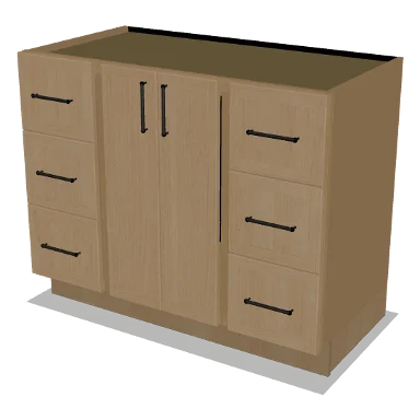 VSDB42 cabinet in Micro Shaker White Oak