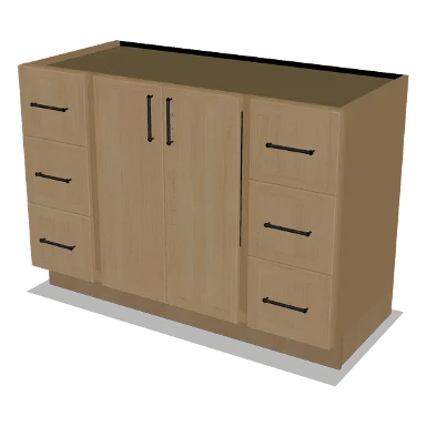 VSDB48 cabinet in Micro Shaker White Oak
