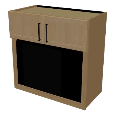WMO3030 cabinet in Micro Shaker White Oak