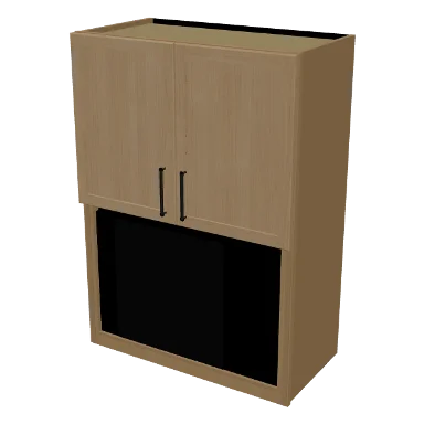 WMO3042 cabinet in Micro Shaker White Oak