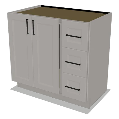 VSD36R cabinet in Bevel Greige