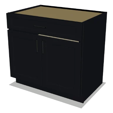 B36 cabinet in Bevel Black
