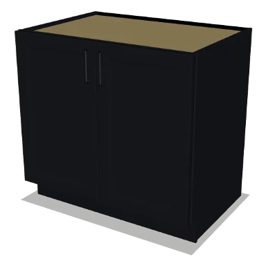 B36FH cabinet in Bevel Black