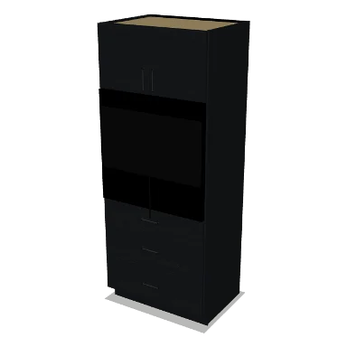 OC338424 cabinet in Bevel Black