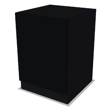 Trashcan cabinet in Bevel Black