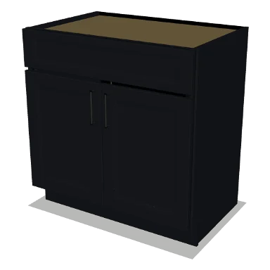 VSB33 cabinet in Bevel Black