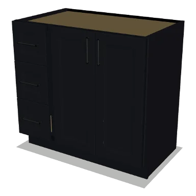 VSD36L cabinet in Bevel Black